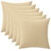 vidaXL Калъфка за възглавница 6 pcs HEERLEN Бежово 30 x 30 cm