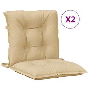 vidaXL Възглавници за столове 2 бр меланж бежови 100x50x7 см плат