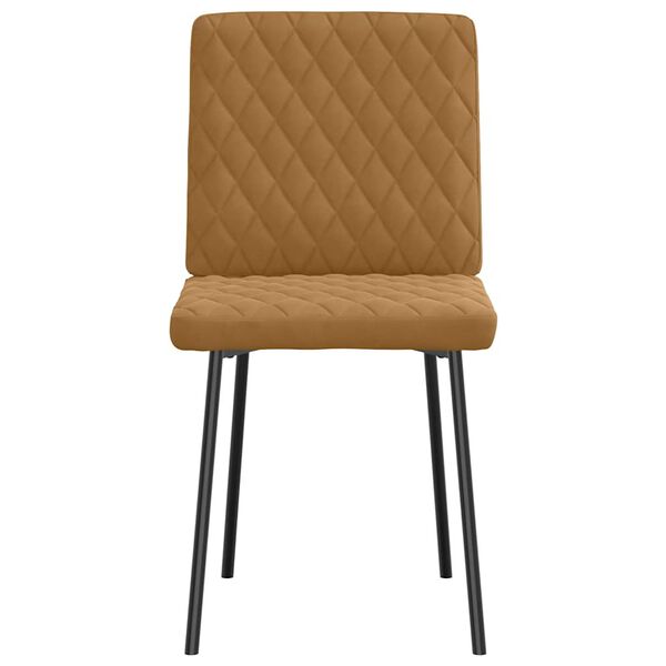 vidaXL Трапезни столове, 6 бр, кафяви, кадифе