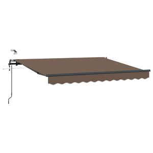 vidaXL Прибираща се тента Таупе 400 &times; 300 cm Полиестер