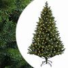 vidaXL Изкуствено коледно дърво с хингед 120 см 150 LED светодиода