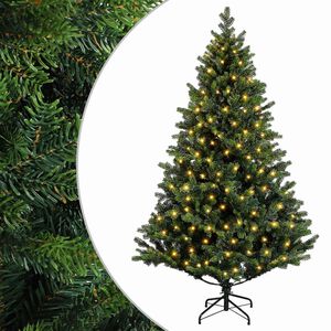 vidaXL Изкуствено коледно дърво с хингед 120 см 150 LED светодиода