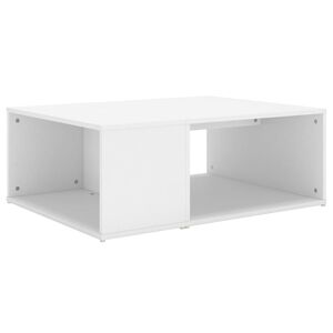 vidaXL Маса за кафе, бяла, 90x67x33 см, инженерно дърво
