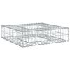 vidaXL Габиона повдигнато легло 80 x 80 x 20 cm Галванизирана стомана
