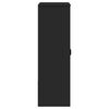 vidaXL Надстройка за висок шкаф VIKEN, черна, инженерно дърво