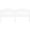 vidaXL Градска ограда Бяло 115 cm Прахово покритие стомана