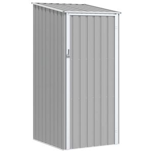 vidaXL Градинска барака, сива 87x98x159 см, поцинкована стомана