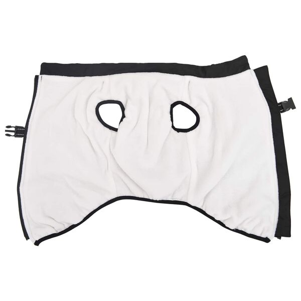 vidaXL Кучешко палто Черно L44 Флийс и полиестер