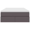 vidaXL Легло с място за съхранение и матрак с матрак Сив 120 x 200 cm