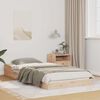 vidaXL Рамка за легло Кафяво 90 x 210 cm Солидно борово дърво