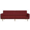 vidaXL 2-местно разтегателно канапе, виненочервено, текстил