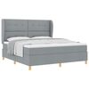 vidaXL Легло с пружинирана основа Светлосиво 200 x 180 cm текстил