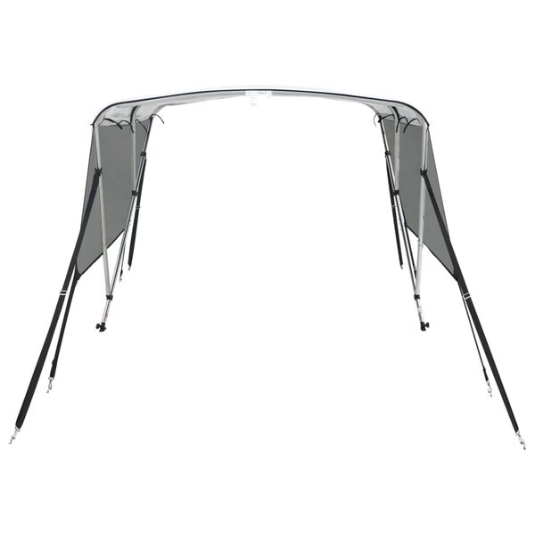 vidaXL Тента за лодка с 3 дъги мрежести страници 183x(137-152)x137 см