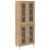 vidaXL Висок шкаф Дъб 69,5 x 34 x 180 см Инженерна дървесина