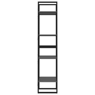 vidaXL 4-етажна библиотека, сива, 40x30x140 см, ПДЧ
