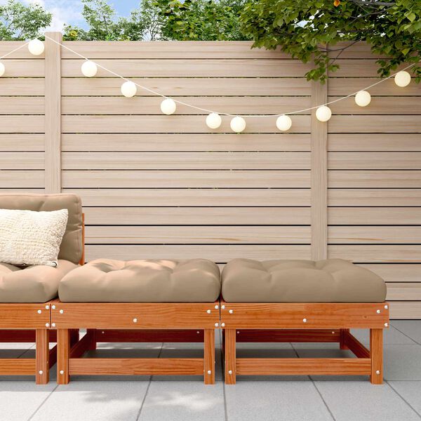 vidaXL Градинска поставка за крака Масивна боровина Восъчен Кафяв