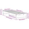 vidaXL Рамка за легло Бяло 90 x 210 cm Солидно борово дърво