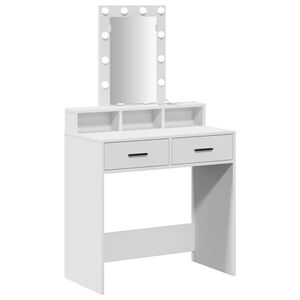 vidaXL Тоалетка с чекмедже Бяло 79 x 41 x 140 см Инженерно дърво