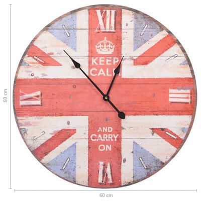 vidaXL Винтидж стенен часовник Великобритания, 60 см