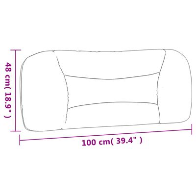 vidaXL Мека табла за легло, таупе, 100 см, плат