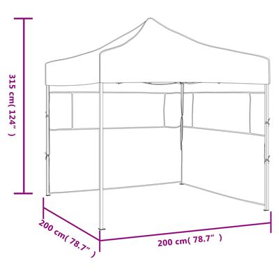 vidaXL Сгъваема парти шатра с 2 странични стени 2x2 м стомана антрацит