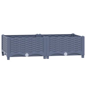 vidaXL Повдигната леха, 80x40x23 см, полипропилен