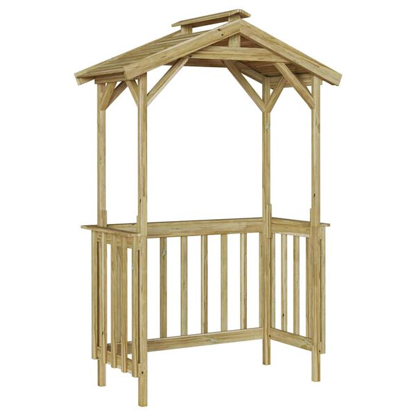 vidaXL Навес за барбекю Кафяво 133.5 x 63 x 200 см