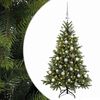 vidaXL Изкуствена коледна елха с топки 120 см 150 LED светодиода