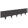 vidaXL Ограда за трева 30 pcs 100 x 25 cm Стомана Черно
