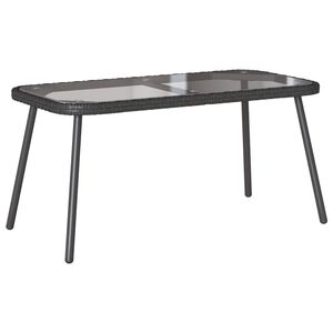 vidaXL Масичка за кафе Черно 90 x 45 x 43 см полиратан