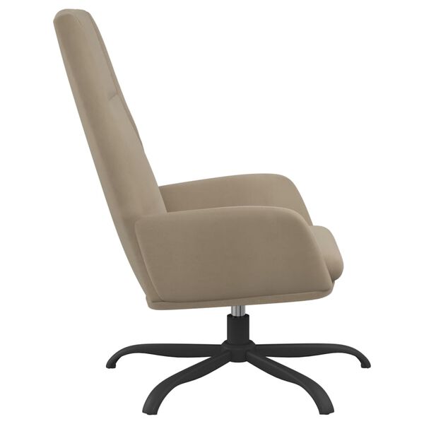 vidaXL Релакс стол, светлосив, изкуствен велур