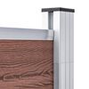 vidaXL Градинска ограда, WPC, 180x186 см, кафява