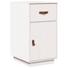 vidaXL Шкаф за бюро, Бял, 40x50x75 см, борово дърво масив