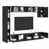 vidaXL Комплект ТВ шкаф 9 pcs Черния дъб Инженерно дърво