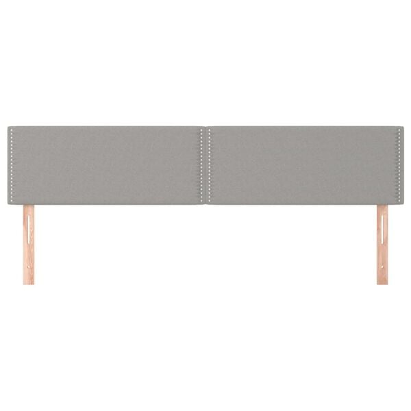vidaXL Табла за легло, светло сива, 180x5x78/88 см, плат