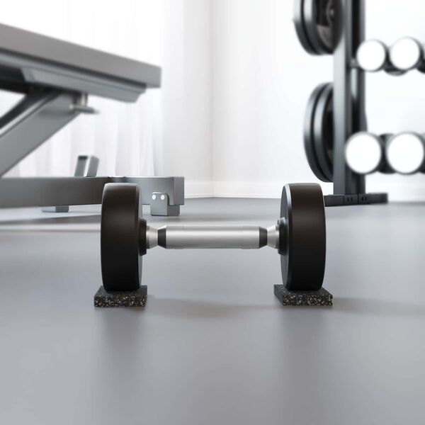 vidaXL Гумена валяк Черно Каучук