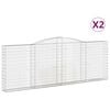 vidaXL Габионни кошници арка 2 бр 400x30x140/160 см поцинковано желязо