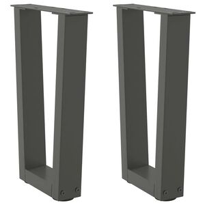 vidaXL Крака за масичка за кафе, V-образна, 2 бр., антрацит, 28 x (42-43,3) см, стомана