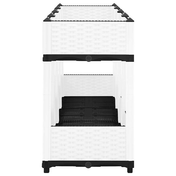 vidaXL Повдигната леха, 160x40x71 см, полипропилен