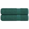 vidaXL Кърпи за душ FROGN 2 бр. Зелени 70x140 см 360 г/м&sup2;