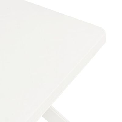 vidaXL Бистро маса, бяла, 70x70x72 см, пластмаса