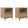 vidaXL Нощен шкаф с чекмедже 2 pcs Дъб 40 x 35 x 50 см Инженерно дърво