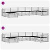 vidaXL Комплекти дивани 7 pcs Естествен Солидно акациево дърво