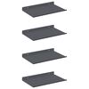 vidaXL Плаващ рафт 4 pcs Антрацит 30 x 18 x 2,5 см Стомана