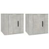 vidaXL ТВ шкафове със стенен монтаж, 2 бр, бетонно сиви, 40x34,5x40 см