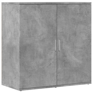 vidaXL Сайдборд, бетонно сив, 79x38x80 см, инженерно дърво