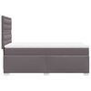 vidaXL Боксспринг легло с матрак, сиво,90x200 см, изкуствена кожа