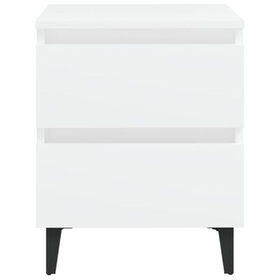 vidaXL Нощно шкафче, бяло, 40x35x50 см, ПДЧ