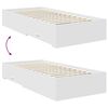 vidaXL Рамка за легло с таблото Бяло 90 x 190 cm Инженерно дърво