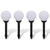 vidaXL Градински лампи за пътеки 4 бр LED 15 см със земен шип